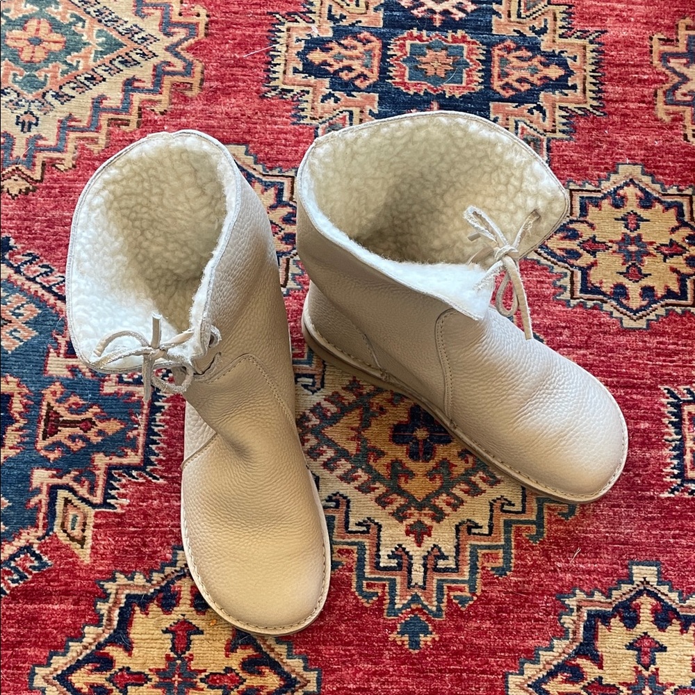 Cream Winter Boots